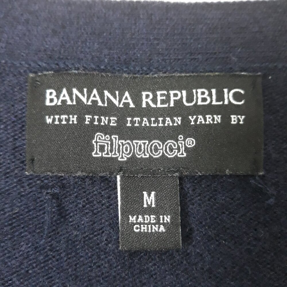 Banana Republic Filpucci Cardigan Merino Wool Cashmere All Over Gold Beaded - Picture 7 of 8